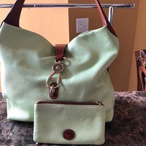 Kiwi colored satchel Dooney and Bourke purse
